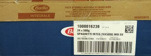 Barilla Spaghetti Integrale 500g - karton