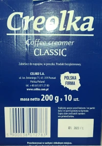 Creolka zabielacz do kawy 200g - karton
