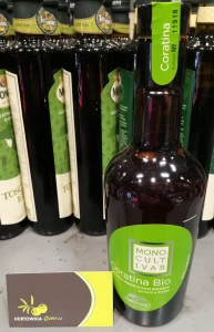 Monini Oliwa z oliwek BIO Monocultivar Coratina 100% 500ml