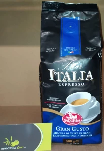 Saquella Caffe Bar Italia Espresso Gran Gusto Kawa ziarnista 500g