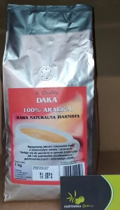 Daka 100% Arabica Kawa ziarnista 1kg - karton