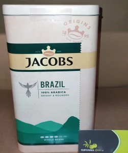 Jacobs Brazil Bright & Rounded Kawa ziarnista 1kg (w żelaznej puszce)
