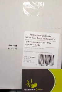 Goliard Kluski z 4 jaj Kury Zielononożki 250g - karton
