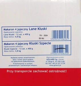 Goliard Makaron Lane Kluski Szpecle 400g - karton